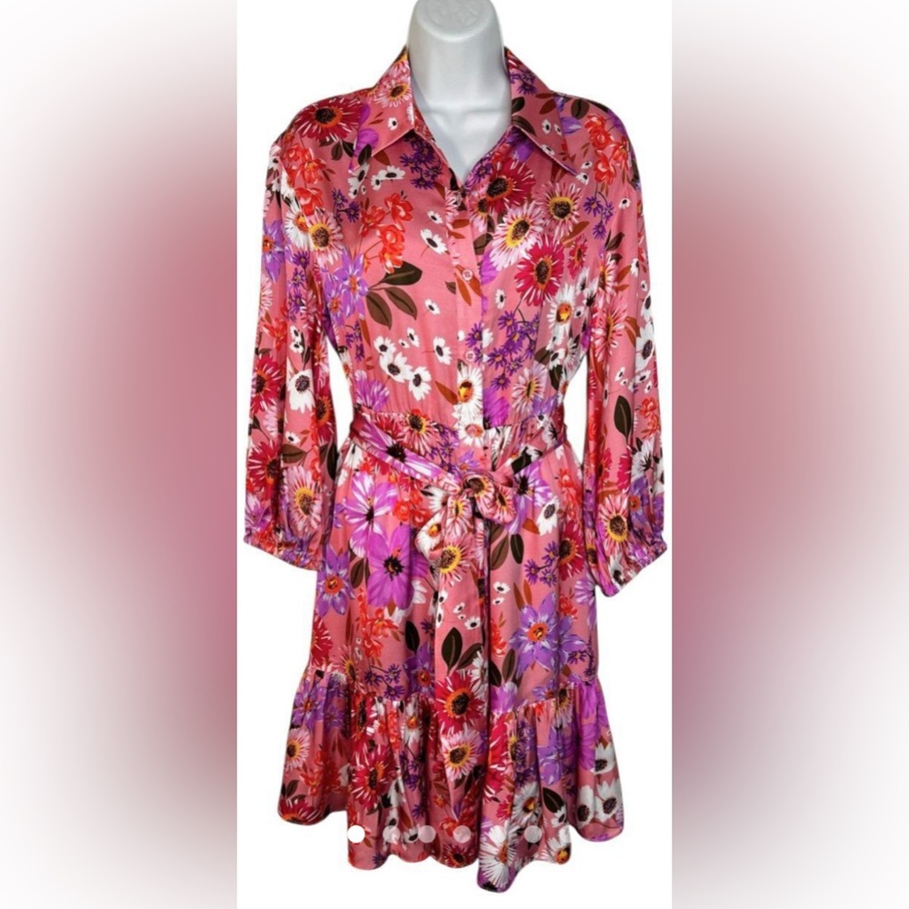 Rachel Parcell Pink and Purple Floral Dress